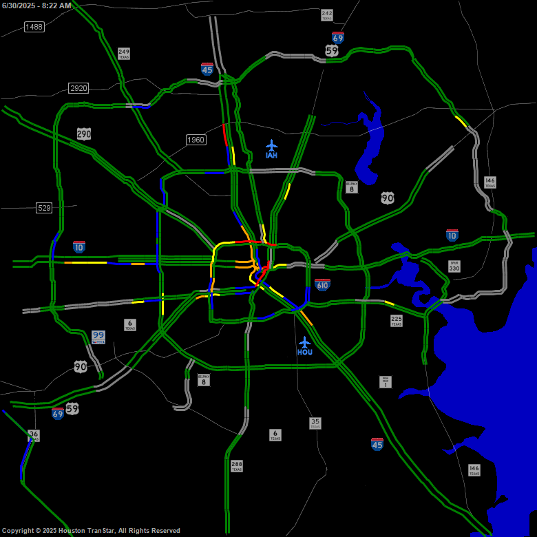 Houston Transtar Traffic Map Features