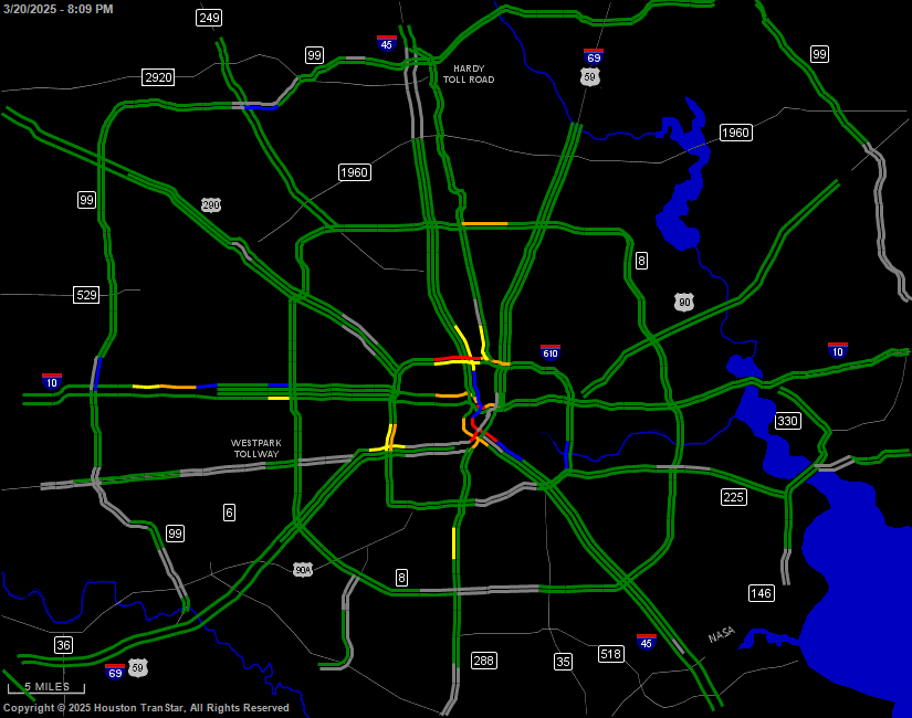 houston rush hour traffic map Houston Transtar Traffic Map houston rush hour traffic map